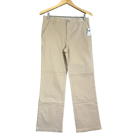 Old Navy Pants Women's 14 Plus Khaki Chino Straight Built In Flex Preppy Office - Picture 1 of 10